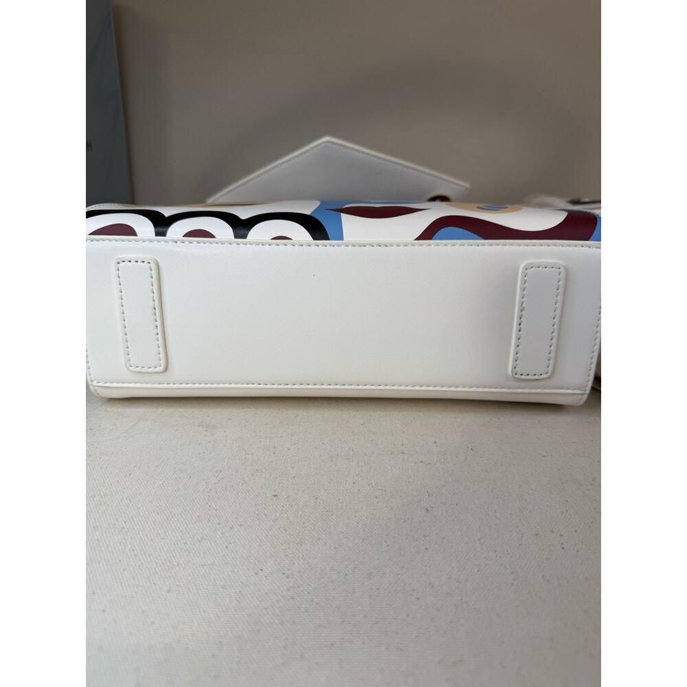 Riverich White Abstract Handbag Shoulder Bag Crossover NEW - Picture 7 of 9